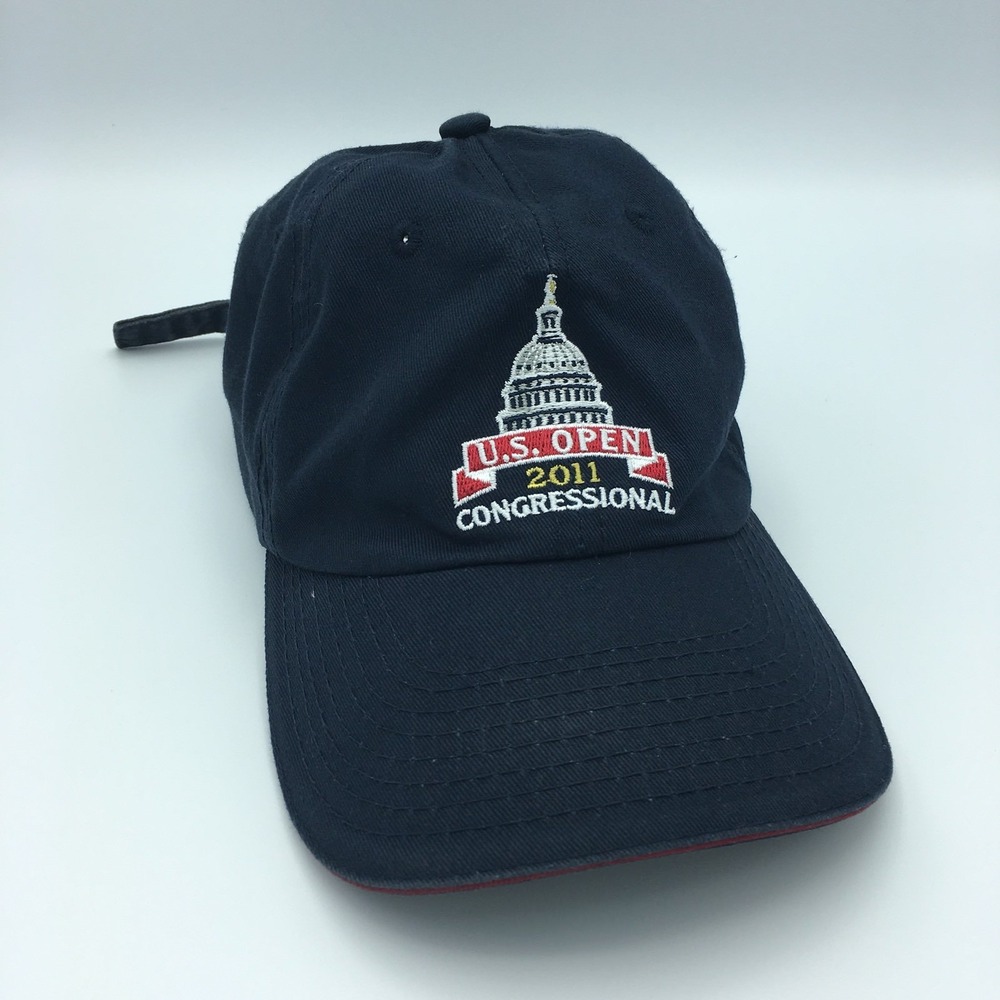 Congressional US Open 2011 Golf Hat Navy Blue USGA Member Adjustable Golfing Cap